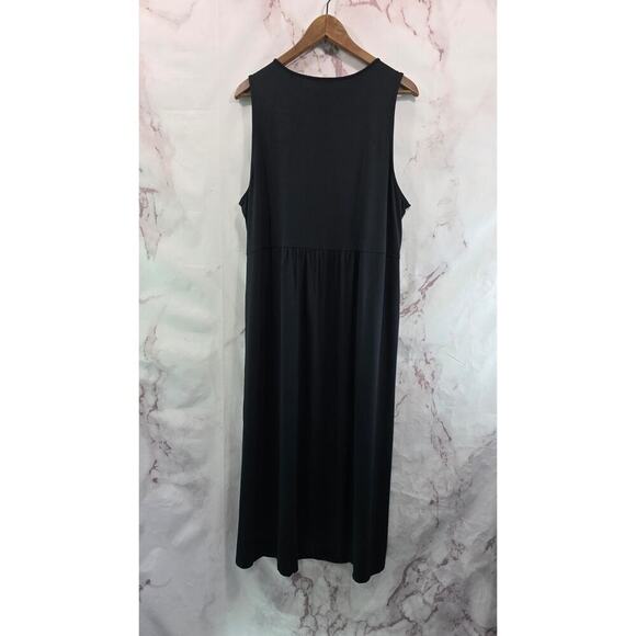 J Jill Dress Womens XL P Petite Black Sleeveless Midi Maxi Tank Wearever - Picture 5 of 10